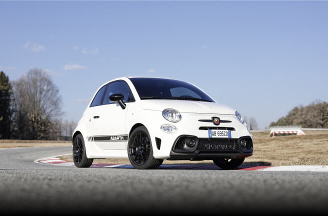 Front angled view of Abarth 695